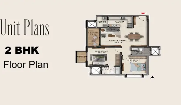 Featured Image of Prestige Sonnenahalli 2 BHK Floor Plan